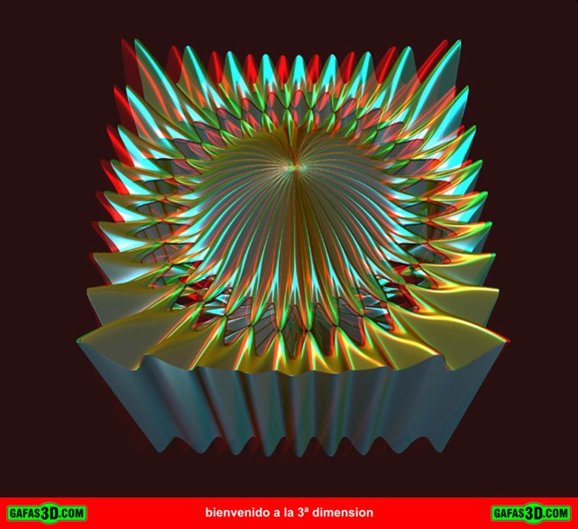 anaglifo 3d abstracto